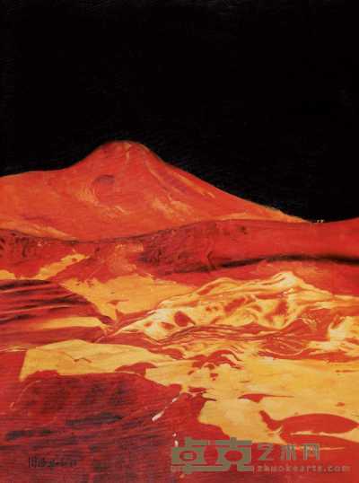 周海 1988年 火山 101×76cm